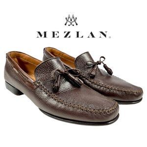 Mezlan | Men’s 8.5M | Deerskin Brown Leather Slip-On Loafer Shoe | Made in Spain